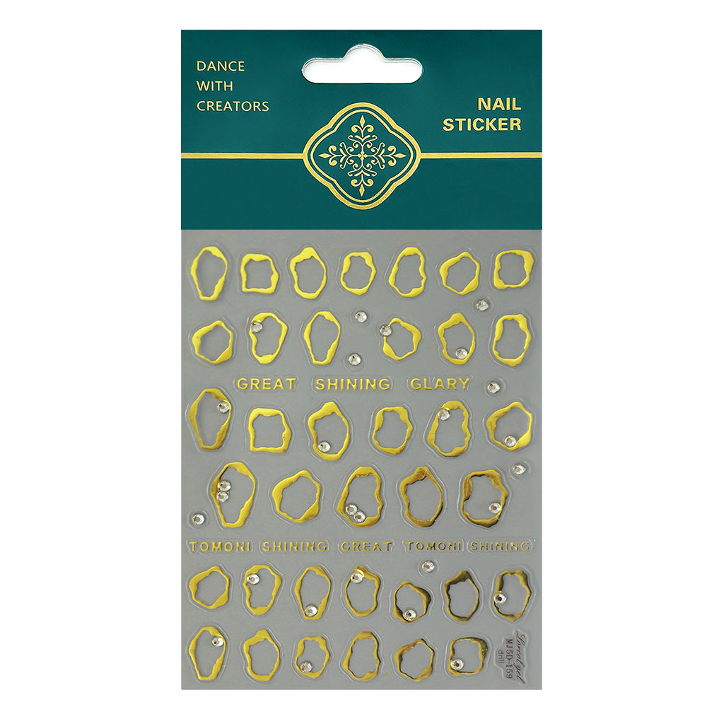 5D Irregular Bronzing Circle Nail Art Stickers