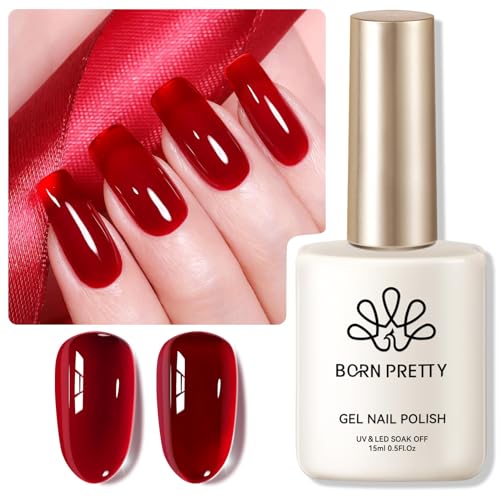 Jelly Burgundy Gel Nail Polish