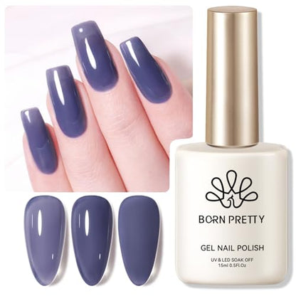 Purplish Blue Jelly Gel Nail Polish