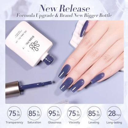 Purplish Blue Jelly Gel Nail Polish