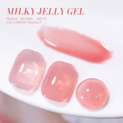 Coral Pink Jelly Gel Nail Polish