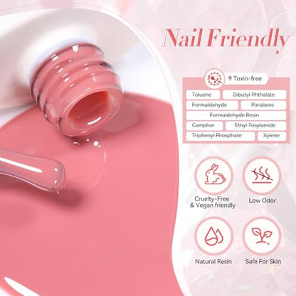 Coral Pink Jelly Gel Nail Polish