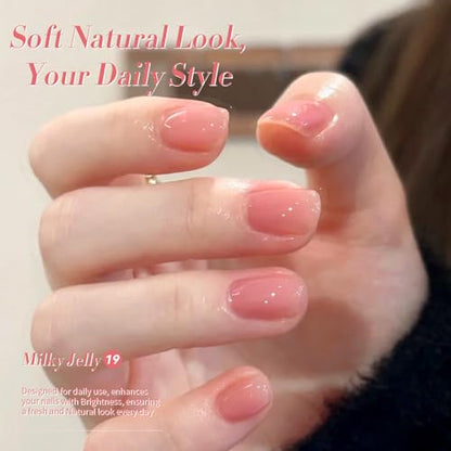 Coral Pink Jelly Gel Nail Polish