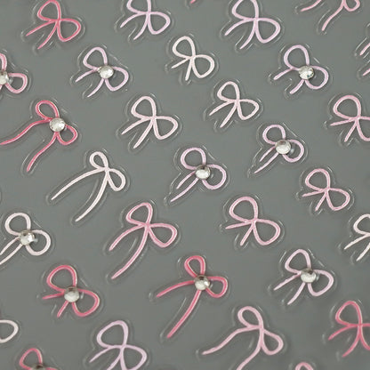 5D Embossed Bowknot Nail Art Stickers