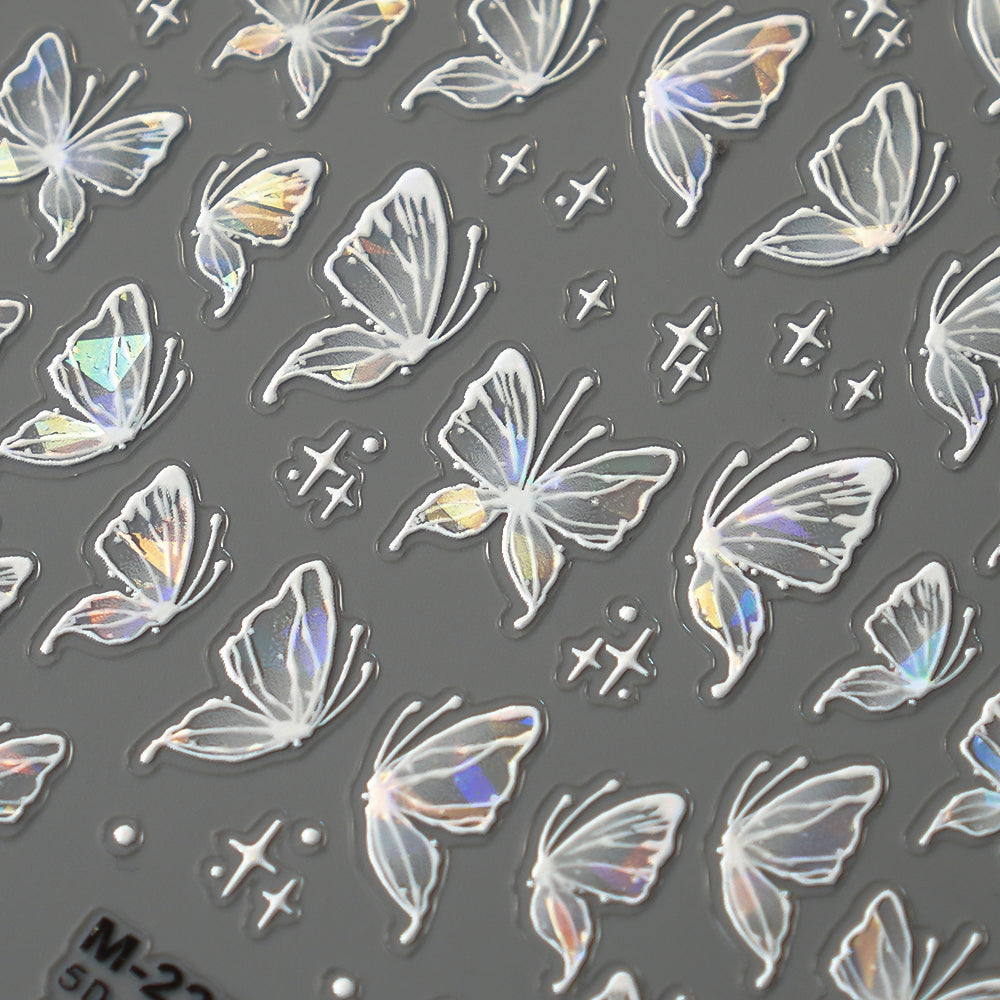 5D Butterfly & Flower Nail Stickers