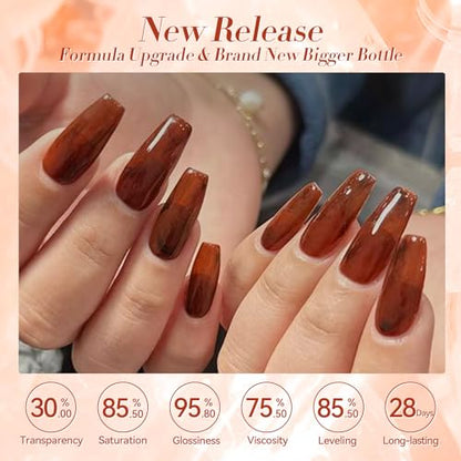 Jelly Brown Gel Nail Polish