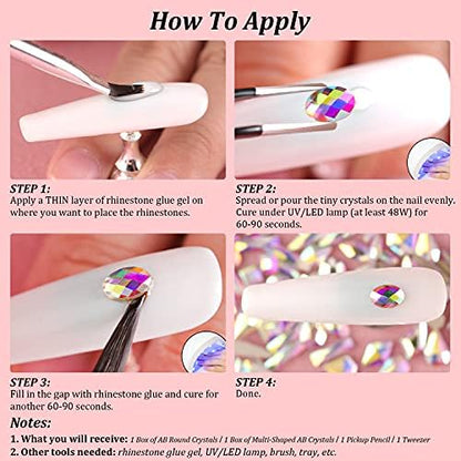 3D AB Crystal Nail Art Kit by BELLEBOOST