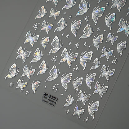 5D Butterfly & Flower Nail Stickers