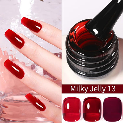 Jelly Burgundy Gel Nail Polish