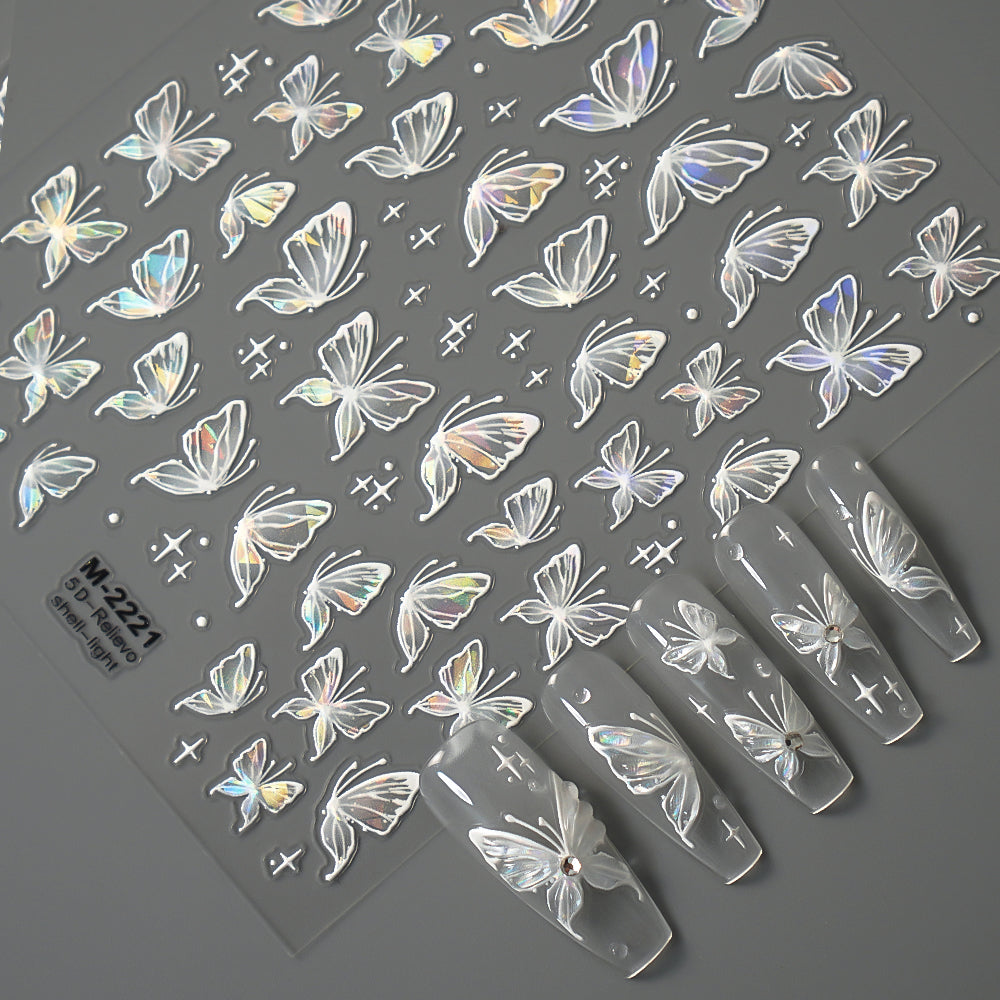 5D Butterfly & Flower Nail Stickers