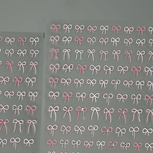 5D Embossed Bowknot Nail Art Stickers